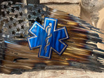 Tattered American Flag - Star of Life Edition