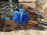 Tattered American Flag - Star of Life Edition